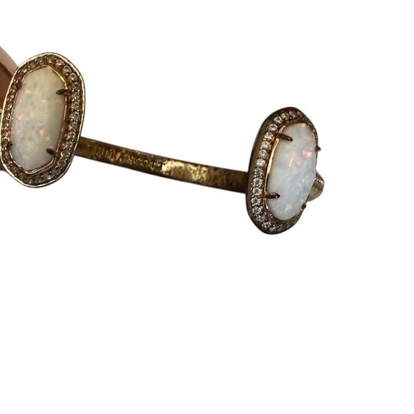 Kendra Scott Elton Cuff Bracelet – Rose Gold & White Kyocera Opal - Picture 2 of 6